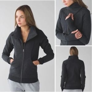 Lululemon Cozy Cuddle Up Jacket Heather Gray Zip Up
